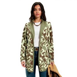 One Teaspoon Camo Knit Open Front Cardigan Jacket Size Small
NWT